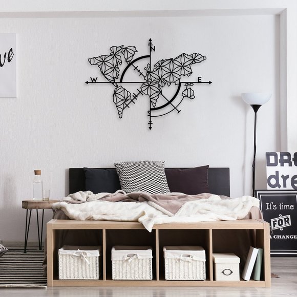 Map of Life S - Metal World Map, Wall Hanging - Picture 2 of 9